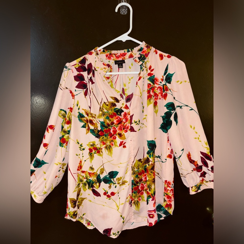 Floral 3/4 Sleeve Blouse